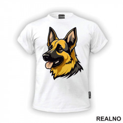 Jezik - Nemački Ovčar - Vučjak - Psi - Dog - Majica