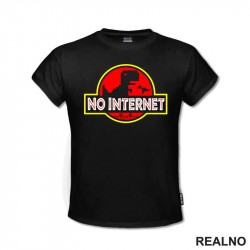 Jurassic Park No Internet - Humor - Majica Jurassic Park No Internet - Humor - Majica