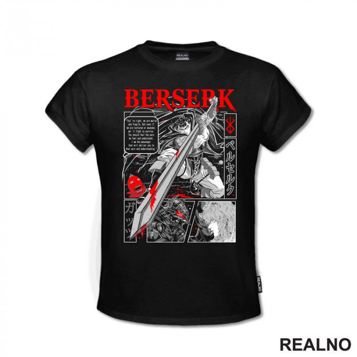 We Are Mortal And Fragile - Berserk - Majica We Are Mortal And Fragile - Berserk - Majica