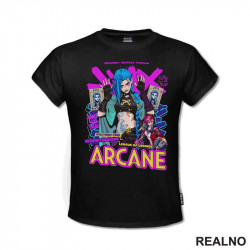Jinx - Powder - League of Legends - LOL - Arcane - Majica Jinx - Powder - League of Legends - LOL - Arcane - Majica