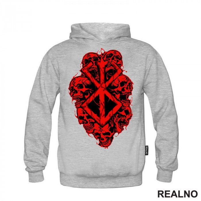 Red Logo And Skulls - Berserk - Duks Red Logo And Skulls - Berserk - Duks