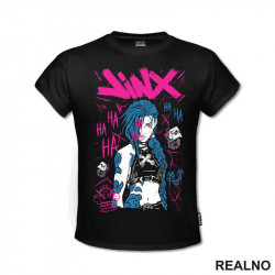 Jinx - Purple Smile - League of Legends - LOL - Arcane - Majica
