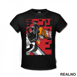 Red Dots - Chainsaw Man - Anime - Majica Red Dots - Chainsaw Man - Anime - Majica