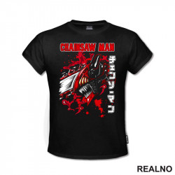 Blood Splatter - Chainsaw Man - Anime - Majica Blood Splatter - Chainsaw Man - Anime - Majica