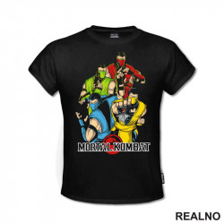 Sub-Zero, Scorpion, Reptile And Ermac - Mortal Kombat - Majica Sub-Zero, Scorpion, Reptile And Ermac - Mortal Kombat - Majica