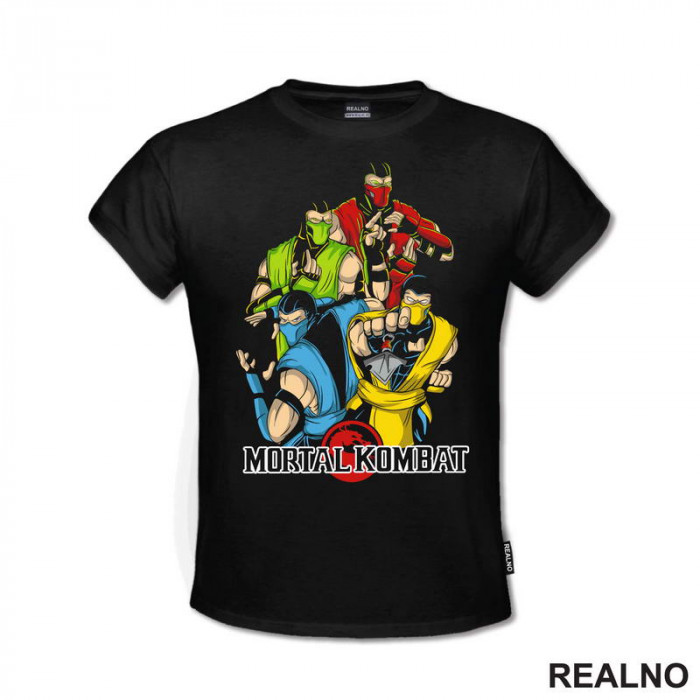 Sub-Zero, Scorpion, Reptile And Ermac - Mortal Kombat - Majica Sub-Zero, Scorpion, Reptile And Ermac - Mortal Kombat - Majica