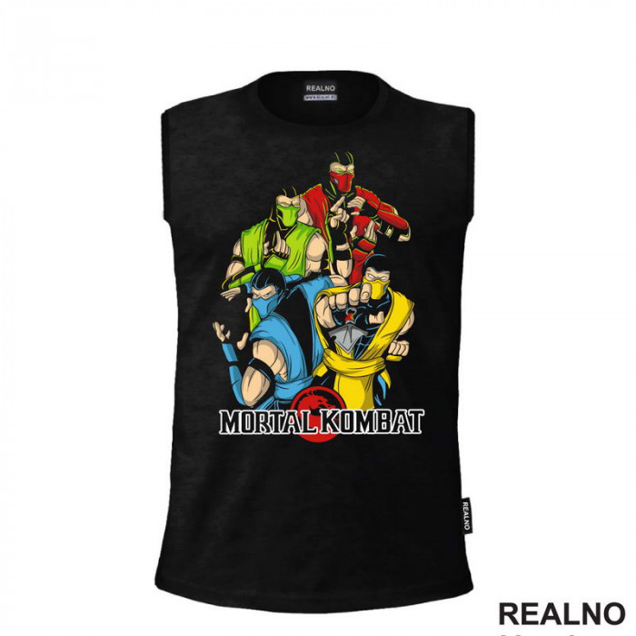 Sub-Zero, Scorpion, Reptile And Ermac - Mortal Kombat - Majica Sub-Zero, Scorpion, Reptile And Ermac - Mortal Kombat - Majica