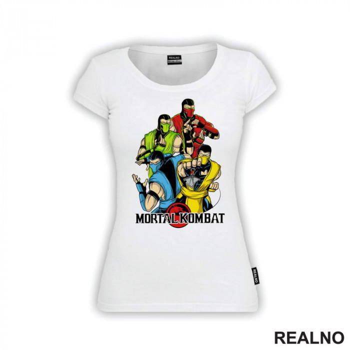 Sub-Zero, Scorpion, Reptile And Ermac - Mortal Kombat - Majica Sub-Zero, Scorpion, Reptile And Ermac - Mortal Kombat - Majica