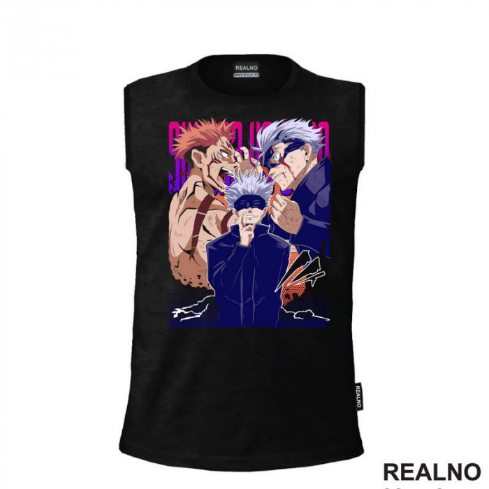 Gojo vs. Sukuna Battle - Jujutsu Kaisen - Majica Gojo vs. Sukuna Battle - Jujutsu Kaisen - Majica