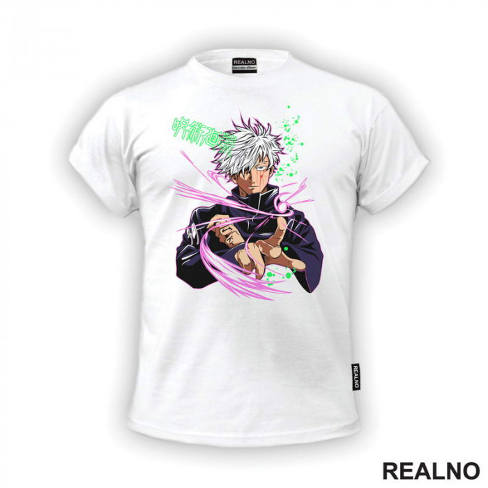 Satoru Gojo - Pink Lines - Jujutsu Kaisen - Majica Satoru Gojo - Pink Lines - Jujutsu Kaisen - Majica