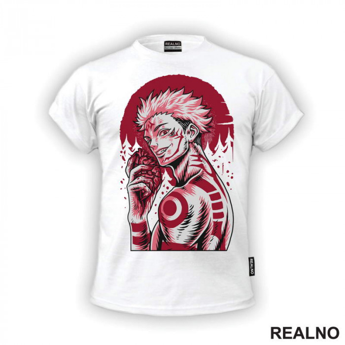 Ryomen Sukuna - Red Moon And Heart - Jujutsu Kaisen - Majica Ryomen Sukuna - Red Moon And Heart - Jujutsu Kaisen - Majica