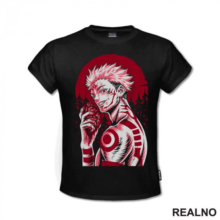 Ryomen Sukuna - Red Moon And Heart - Jujutsu Kaisen - Majica Ryomen Sukuna - Red Moon And Heart - Jujutsu Kaisen - Majica