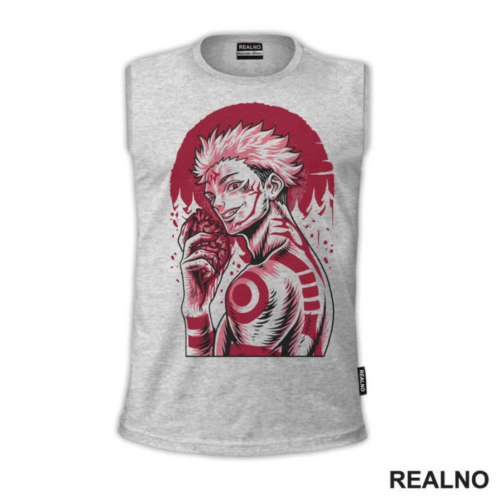 Ryomen Sukuna - Red Moon And Heart - Jujutsu Kaisen - Majica Ryomen Sukuna - Red Moon And Heart - Jujutsu Kaisen - Majica