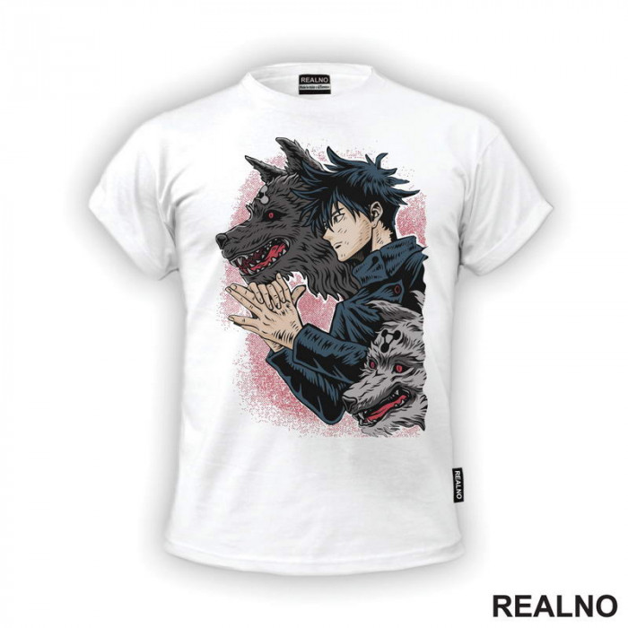 Megumi Fushiguro And Divine Dogs - Jujutsu Kaisen - Majica Megumi Fushiguro And Divine Dogs - Jujutsu Kaisen - Majica