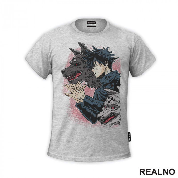 Megumi Fushiguro And Divine Dogs - Jujutsu Kaisen - Majica Megumi Fushiguro And Divine Dogs - Jujutsu Kaisen - Majica