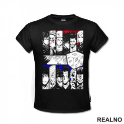 Caracters And Six Eyes - Jujutsu Kaisen - Majica