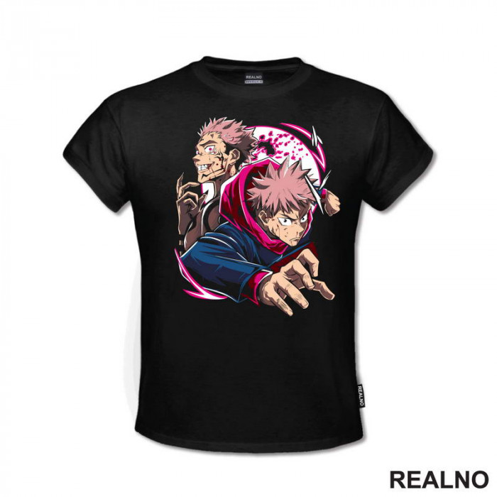 Yuji Itadori And Sukuna - Moon - Jujutsu Kaisen - Majica Yuji Itadori And Sukuna - Moon - Jujutsu Kaisen - Majica