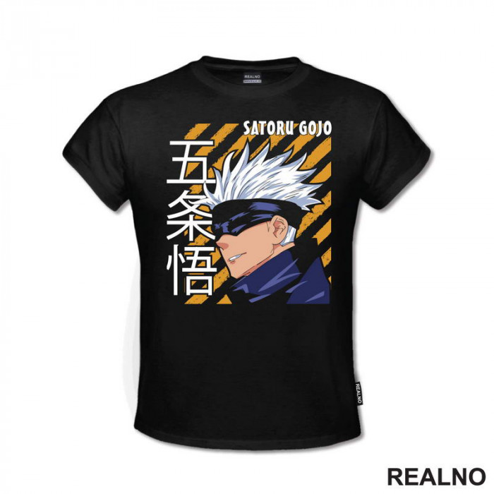 Satoru Gojo - Yellow Lines - Jujutsu Kaisen - Majica Satoru Gojo - Yellow Lines - Jujutsu Kaisen - Majica