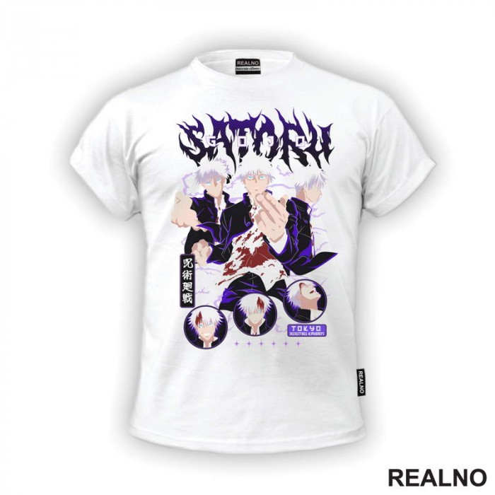 Satoru Gojo Purple - Dots - Jujutsu Kaisen - Majica Satoru Gojo Purple - Dots - Jujutsu Kaisen - Majica