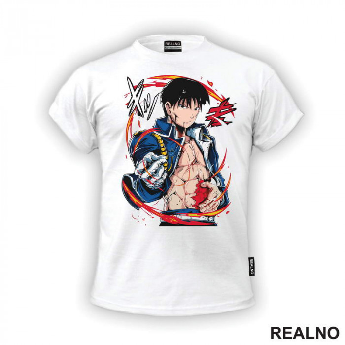 Roy Mustang - Wound - Fullmetal Alchemist - Anime - Majica Roy Mustang - Wound - Fullmetal Alchemist - Anime - Majica