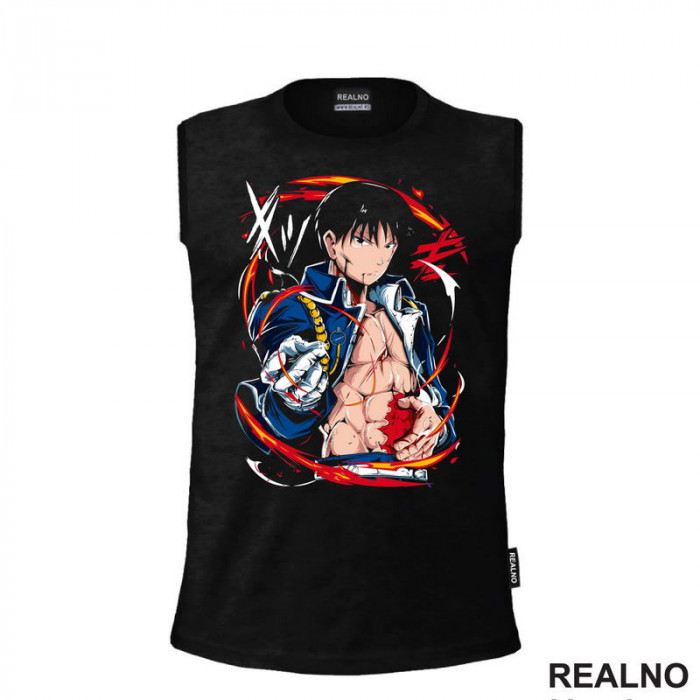 Roy Mustang - Wound - Fullmetal Alchemist - Anime - Majica Roy Mustang - Wound - Fullmetal Alchemist - Anime - Majica