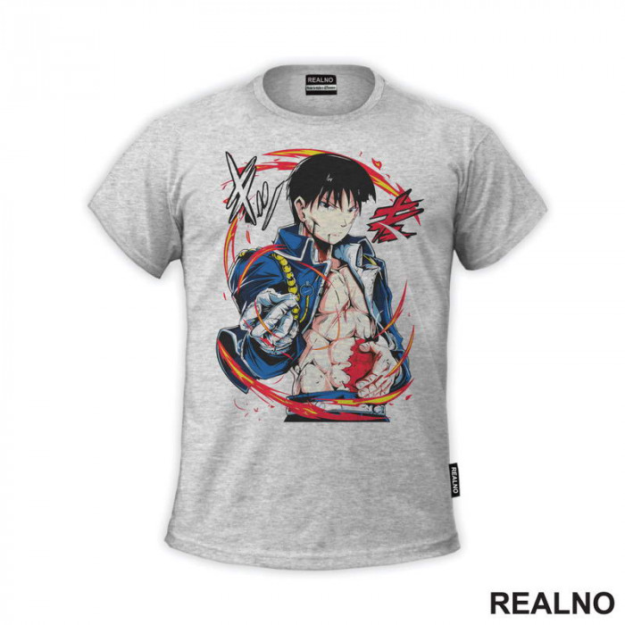 Roy Mustang - Wound - Fullmetal Alchemist - Anime - Majica Roy Mustang - Wound - Fullmetal Alchemist - Anime - Majica