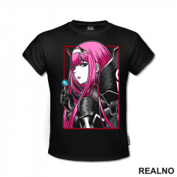 Zero Two - Side Look - Darling in the Franxx - Anime - Majica Zero Two - Side Look - Darling in the Franxx - Anime - Majica
