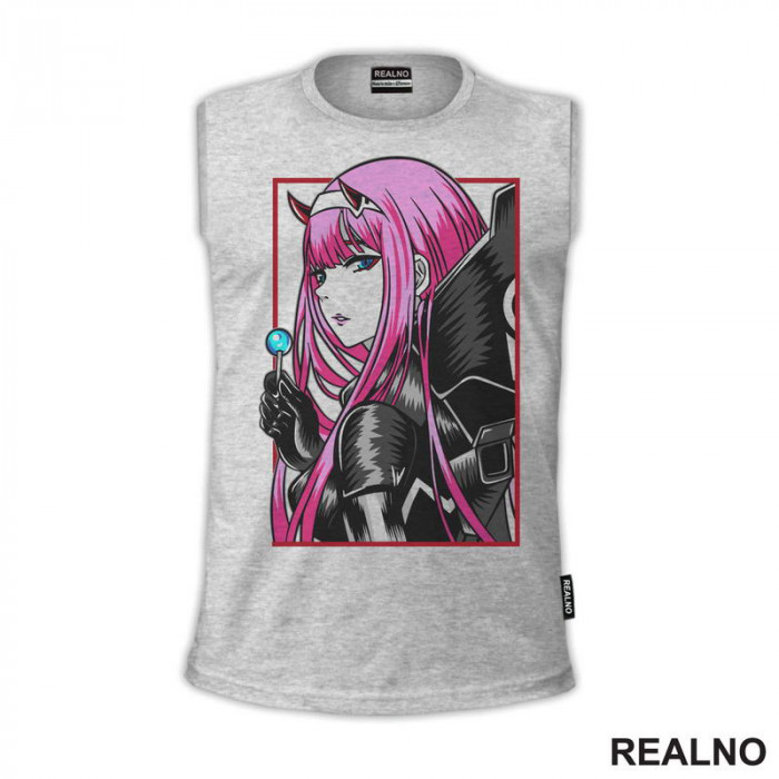 Zero Two - Side Look - Darling in the Franxx - Anime - Majica Zero Two - Side Look - Darling in the Franxx - Anime - Majica