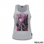 Zero Two - Side Look - Darling in the Franxx - Anime - Majica Zero Two - Side Look - Darling in the Franxx - Anime - Majica