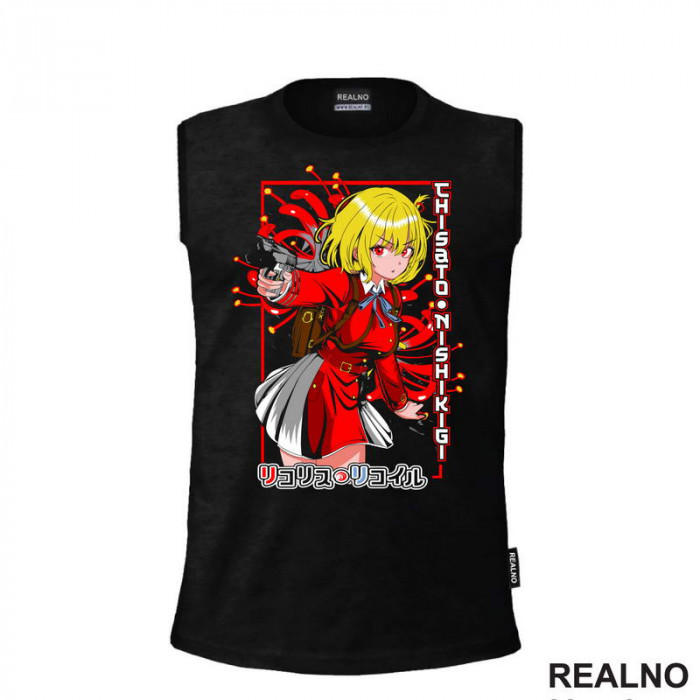 Chisato Nishikigi - Lycoris Recoil - Anime - Majica Chisato Nishikigi - Lycoris Recoil - Anime - Majica