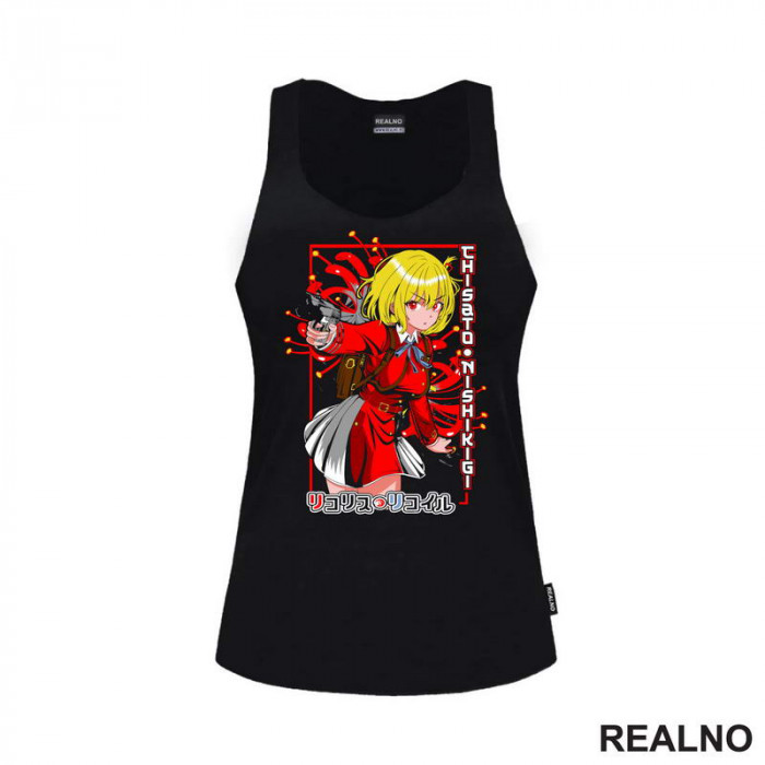 Chisato Nishikigi - Lycoris Recoil - Anime - Majica Chisato Nishikigi - Lycoris Recoil - Anime - Majica