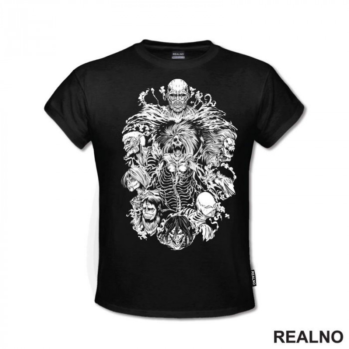 Titans - Skeletons - Attack On Titan - AOT - Majica Titans - Skeletons - Attack On Titan - AOT - Majica