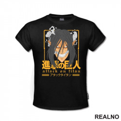 Eren Yeager - Yellow Lines - Attack On Titan - AOT - Majica
