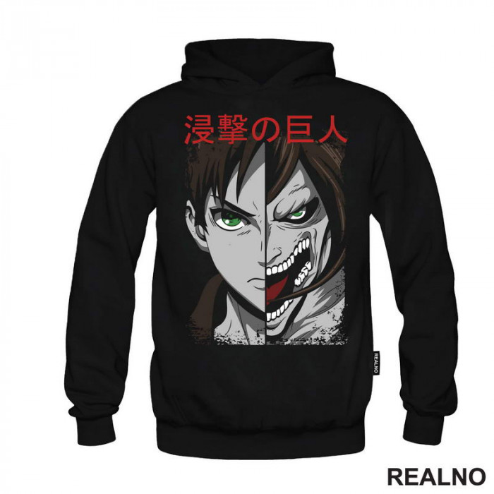 Eren And Titan Split - Attack On Titan - AOT - Duks Eren And Titan Split - Attack On Titan - AOT - Duks