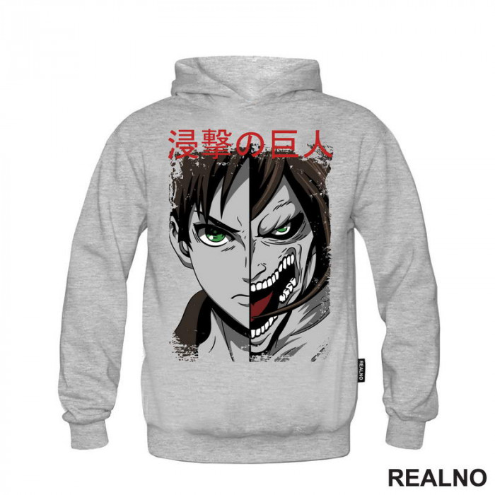 Eren And Titan Split - Attack On Titan - AOT - Duks Eren And Titan Split - Attack On Titan - AOT - Duks
