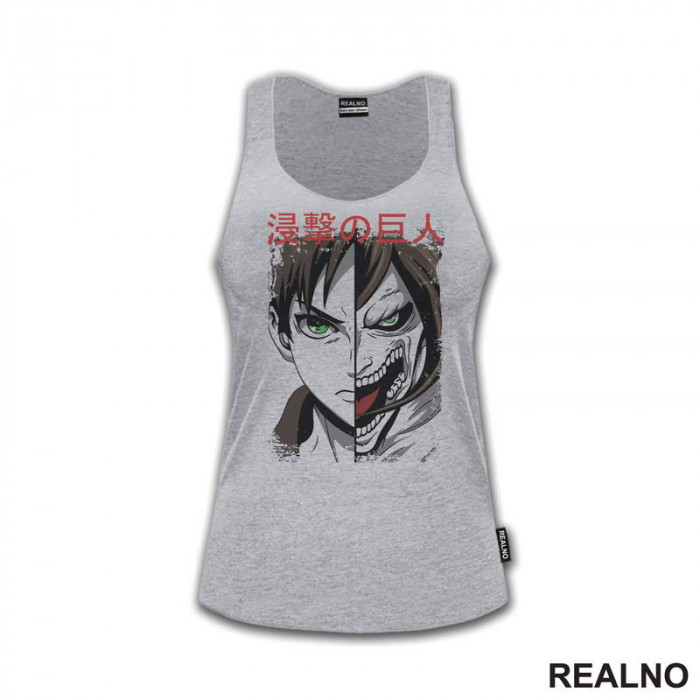 Eren And Titan Split - Attack On Titan - AOT - Majica