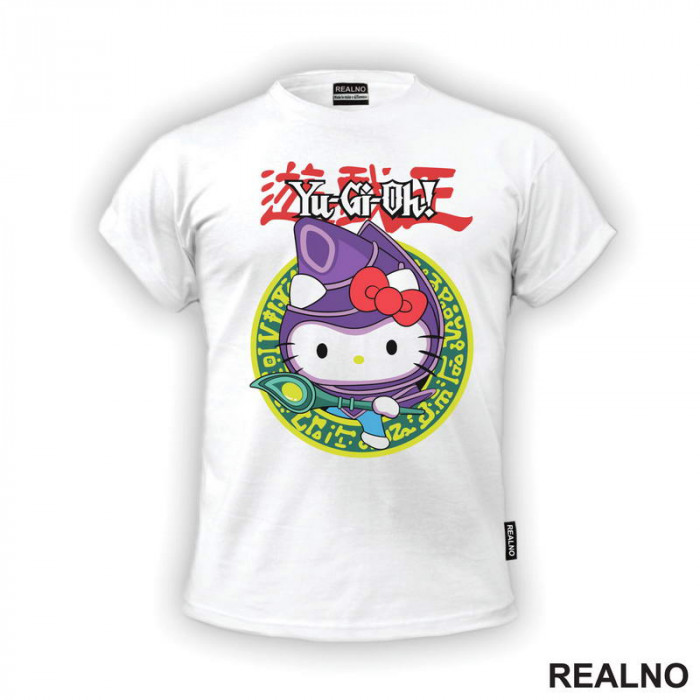 Hello Kitty Dark Magician - Yu-Gi-Oh - Anime - Majica