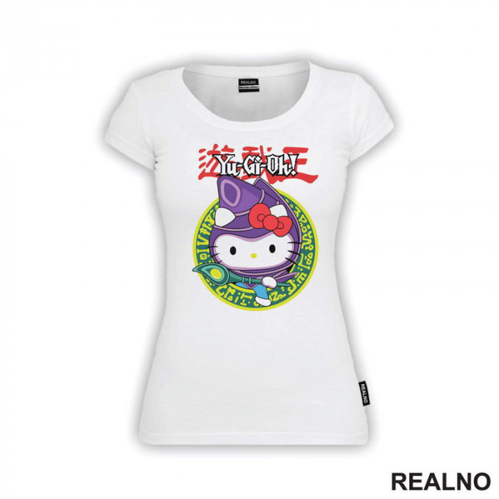 Hello Kitty Dark Magician - Yu-Gi-Oh - Anime - Majica