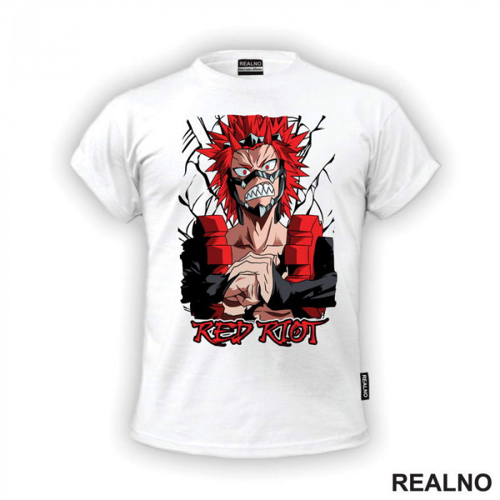 Red Riot - Cracked - My Hero Academia - Majica Red Riot - Cracked - My Hero Academia - Majica