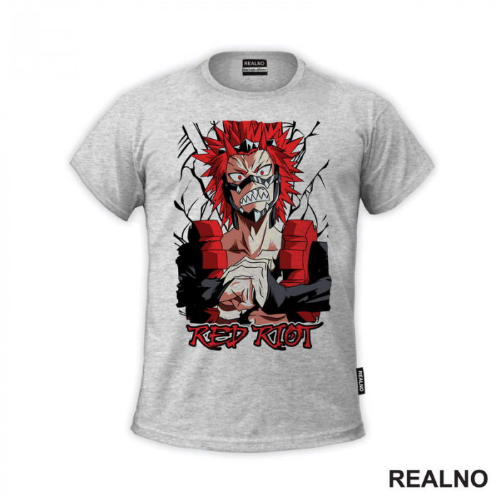 Red Riot - Cracked - My Hero Academia - Majica Red Riot - Cracked - My Hero Academia - Majica