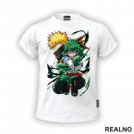Deku And Bakugo - Green - My Hero Academia - Majica Deku And Bakugo - Green - My Hero Academia - Majica