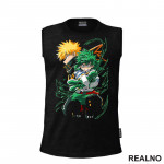 Deku And Bakugo - Green - My Hero Academia - Majica Deku And Bakugo - Green - My Hero Academia - Majica