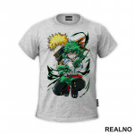 Deku And Bakugo - Green - My Hero Academia - Majica Deku And Bakugo - Green - My Hero Academia - Majica