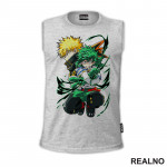 Deku And Bakugo - Green - My Hero Academia - Majica Deku And Bakugo - Green - My Hero Academia - Majica