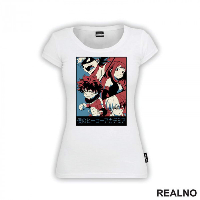 Deku, Bakugo, Shoto And Uravity - My Hero Academia - Majica Deku, Bakugo, Shoto And Uravity - My Hero Academia - Majica