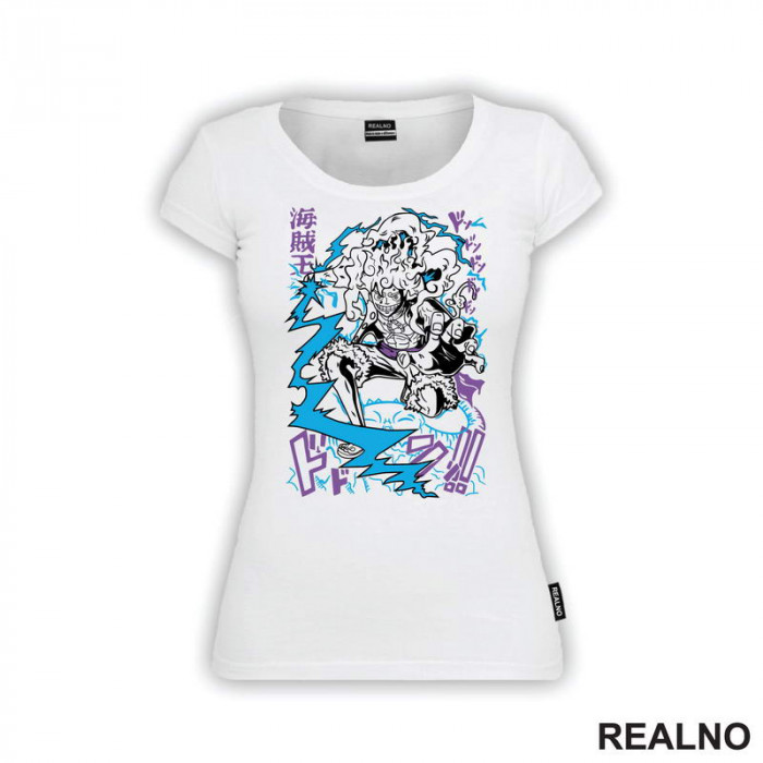 Luffy Gear Fifth Blue And Purple - One Piece - Majica