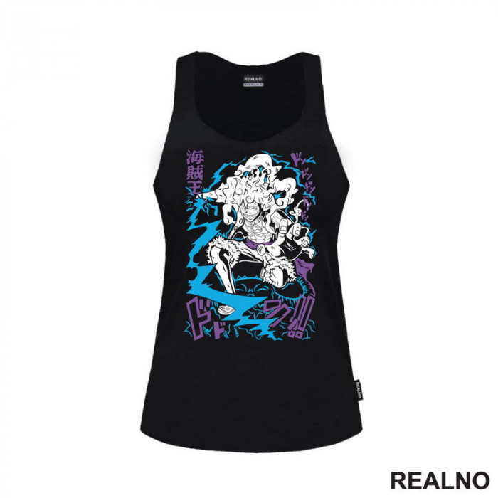 Luffy Gear Fifth Blue And Purple - One Piece - Majica