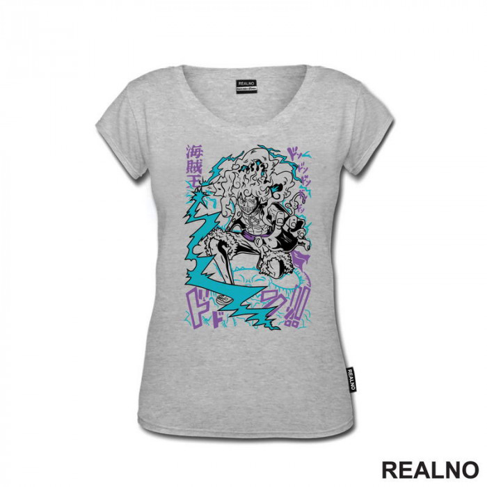 Luffy Gear Fifth Blue And Purple - One Piece - Majica