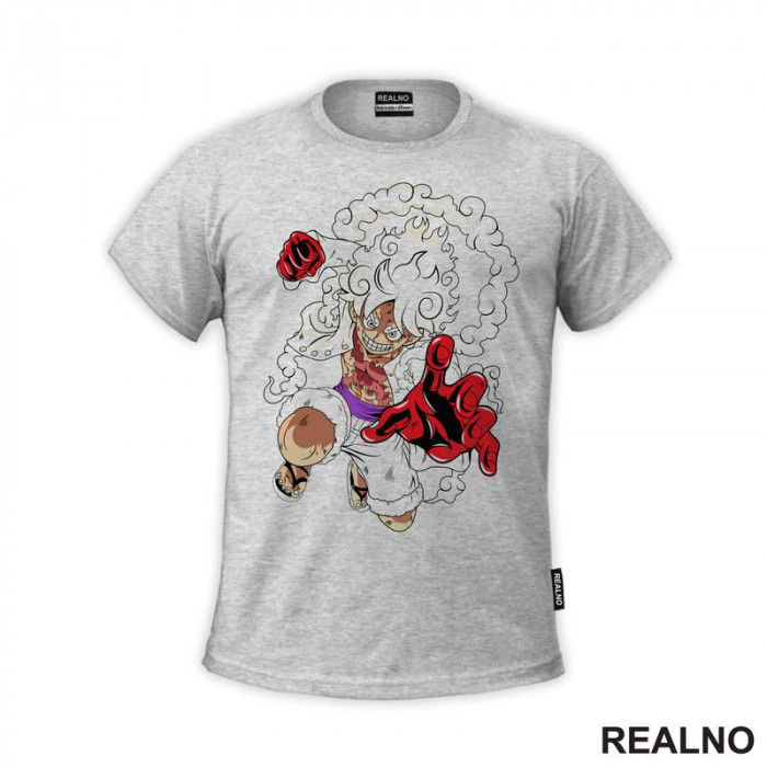 Luffy Gear Fifth White - One Piece - Majica