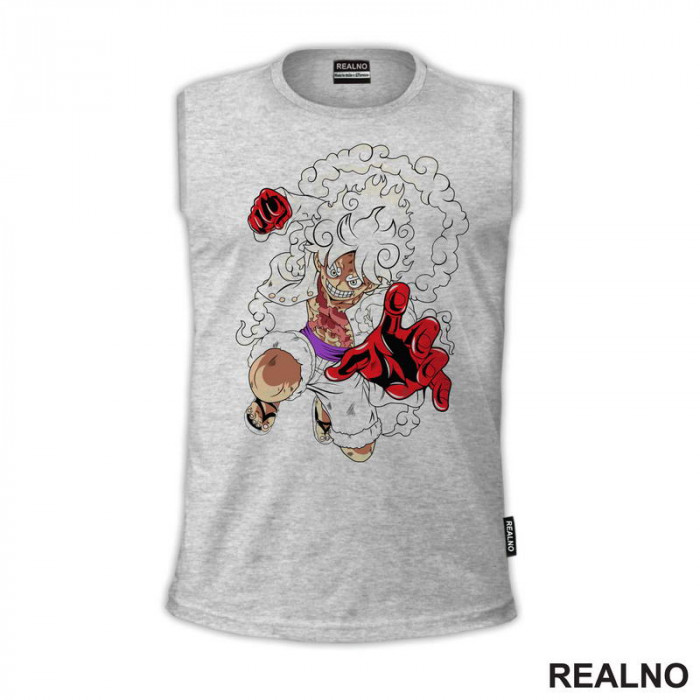 Luffy Gear Fifth White - One Piece - Majica
